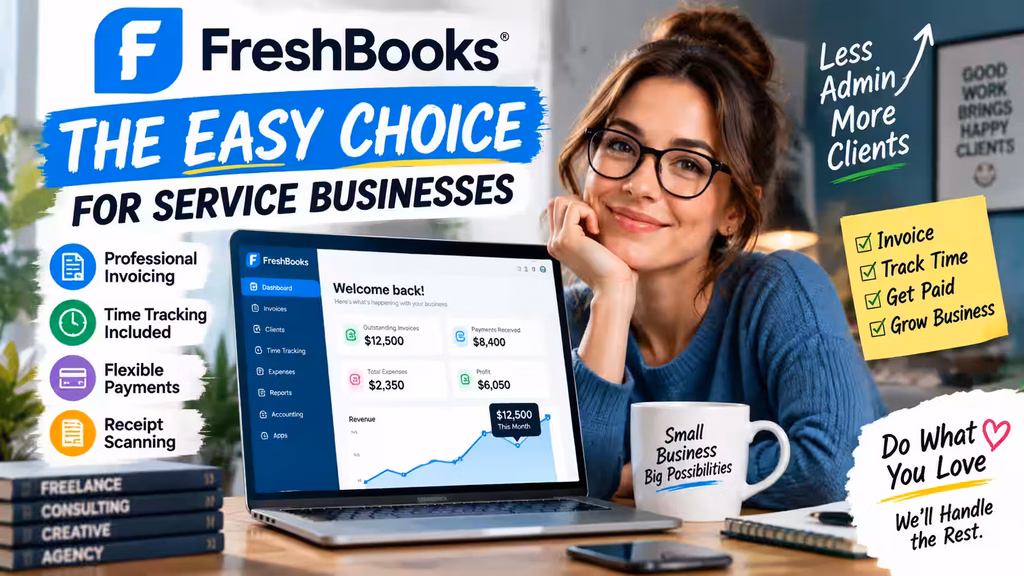 A freelancer showing Freshbooks dashboard seems satisfied with the product. Our review on Quickbooks vs FreshBooks provides deep insights on both tools