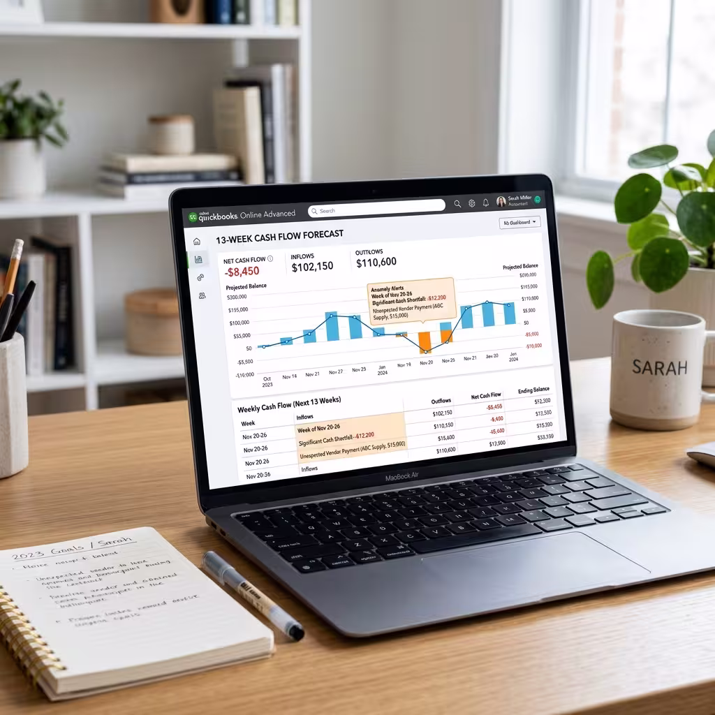 QuickBooks Online Advanced is one of the top tier AI Cash Flow Forecasting tool. Helps you in foreseeing business.