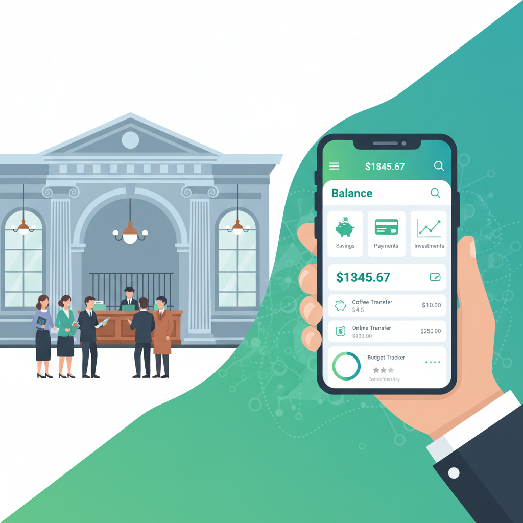 Traditional banking vs Digital banking - fintech AI trends