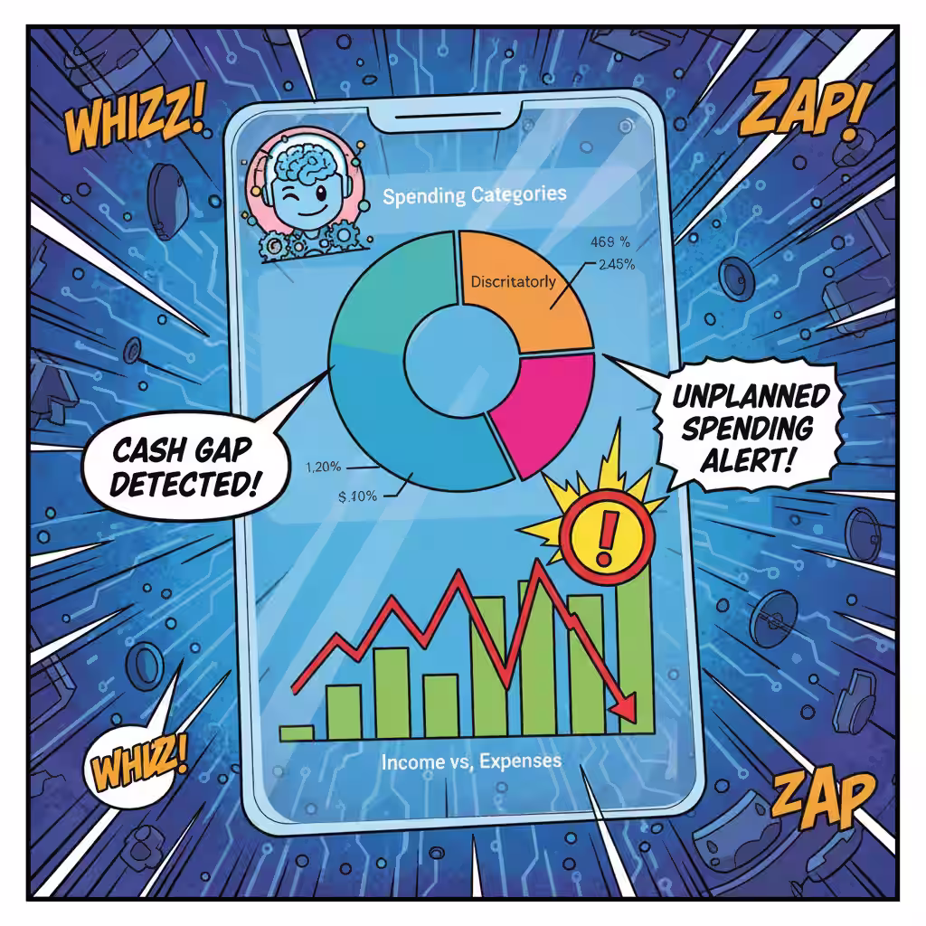 AIAppAnalyzingSpendingComicStyle