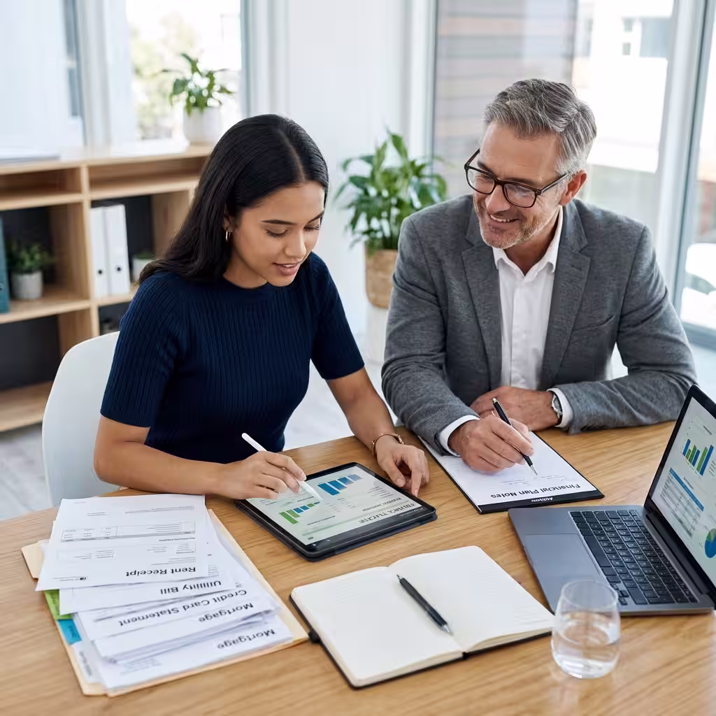 Financial records and payment behavior being evaluated for AI loan approval