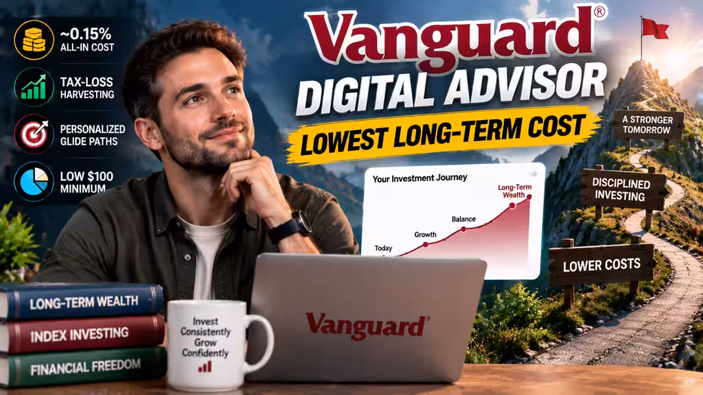 If you're looking for the lowest long-term cost for digital advisor. Vanguard is the best option to go with