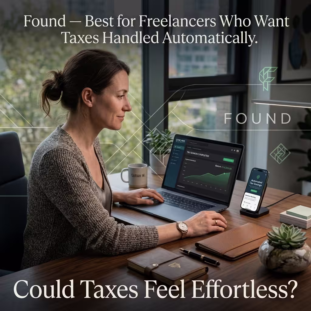 Found's Free business bank accounts for freelancers offers automatic tax handling for their customers