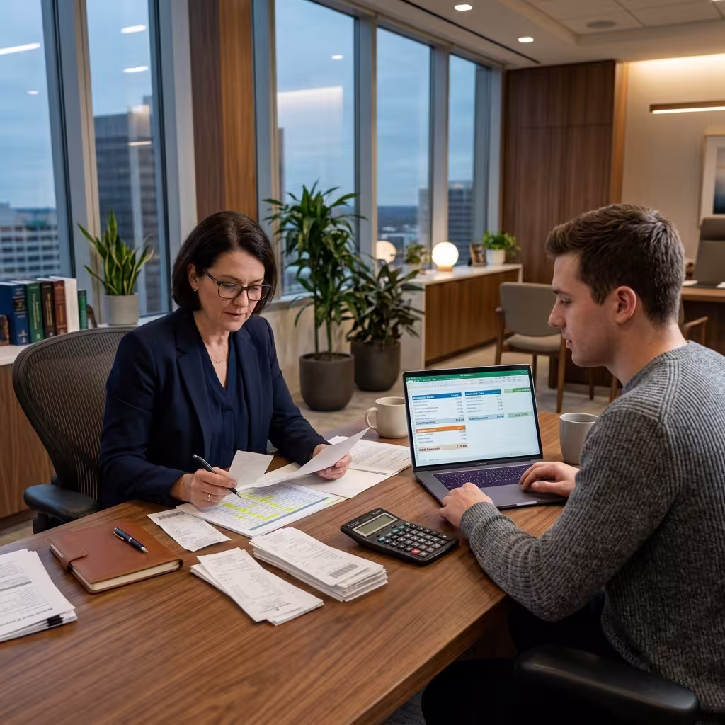 A tax consultant auditing the statements of a freelancer bank account vs personal account