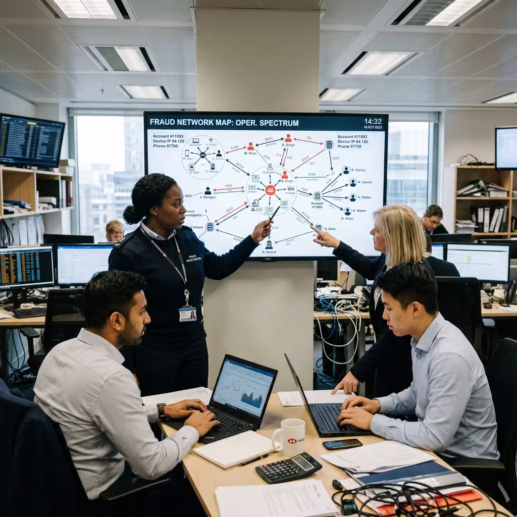 Tactical team grabs the fraud rings with the help of fraud detection system. Realizing it's a better substitute of rule based vs ai fraud detection. 
