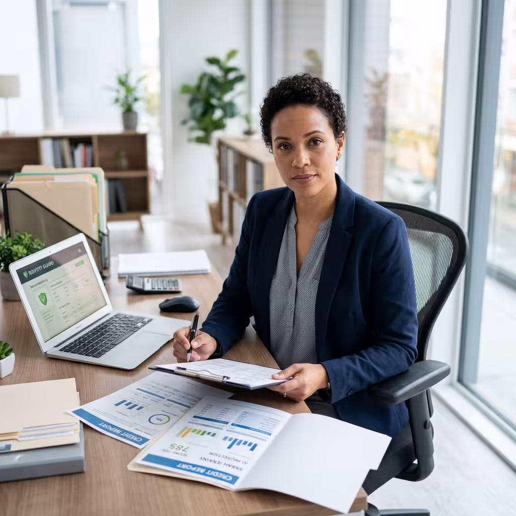 Person safeguarding personal data to prevent synthetic identity theft and protect their SSN.