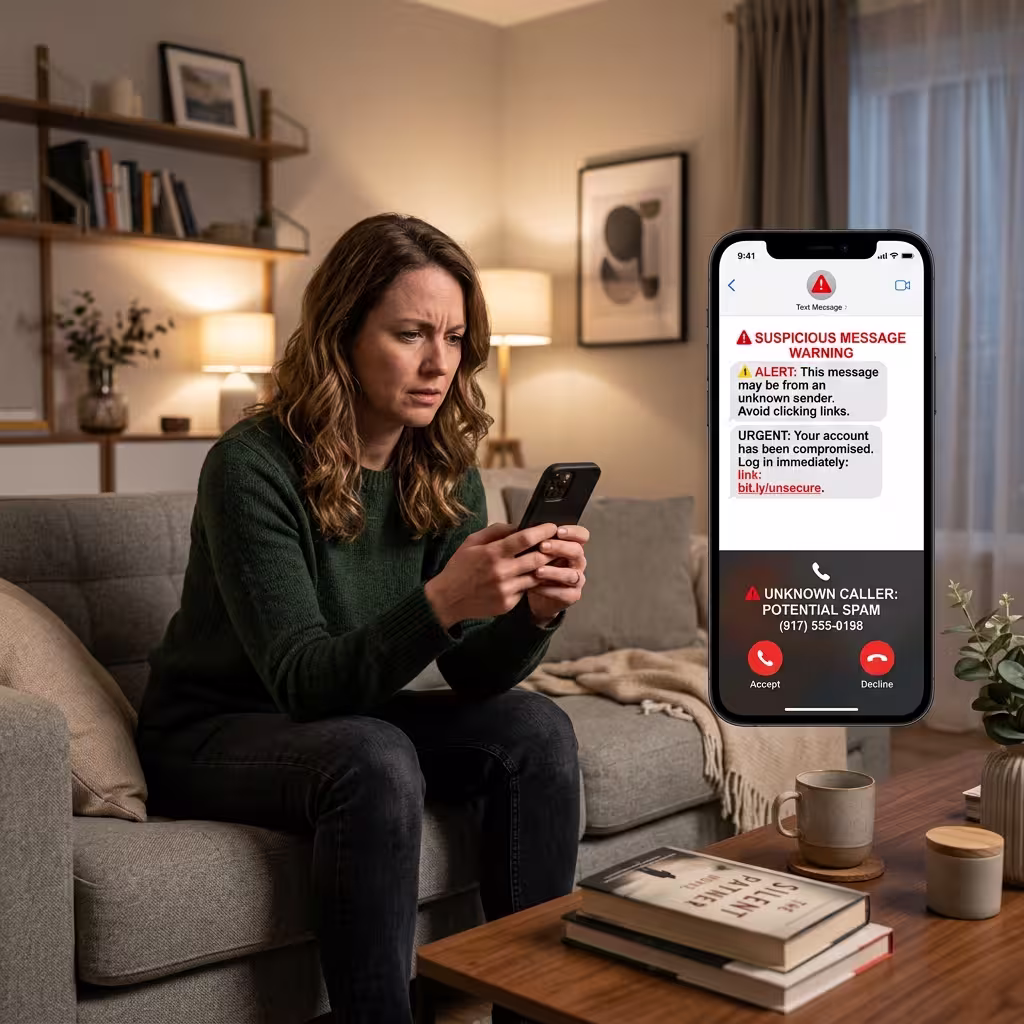 Smartphone showing a verified call with hidden risk, highlighting AI apps for blocking scam calls and texts.