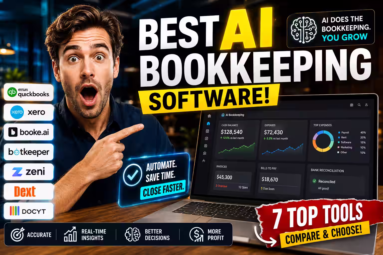 AI Bookkeeping Software Compared: 7 Tools for Automated Data Entry
