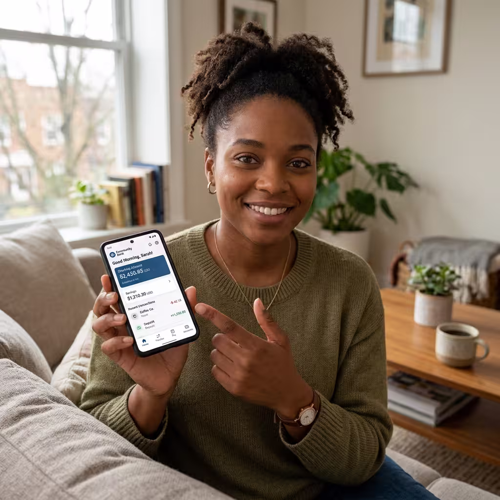 Hands gripping a smartphone during mobile banking, a key signal for behavioral biometrics in banking.