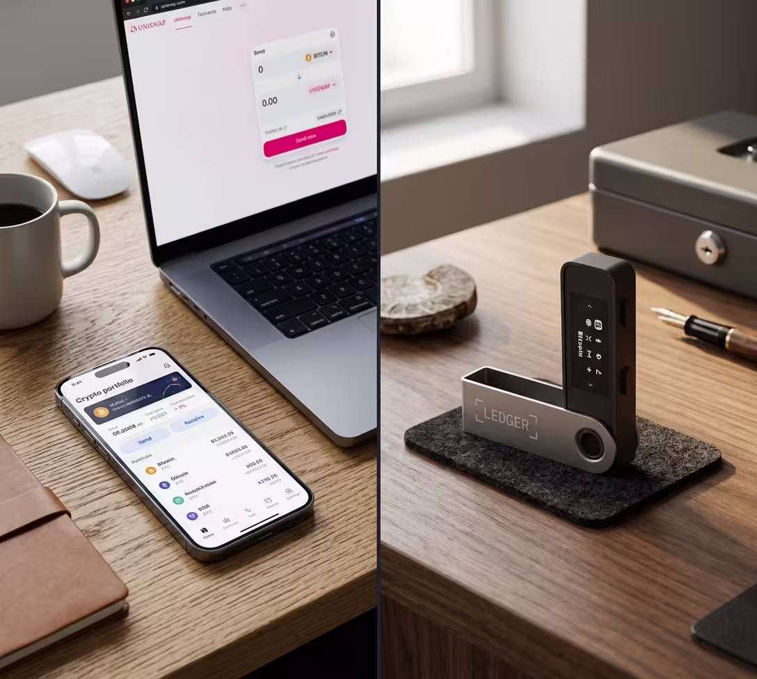 Ledger hardware wallet vs hot wallet comparison for crypto security and self-custody. It's a true depiction what is ledger wallet.