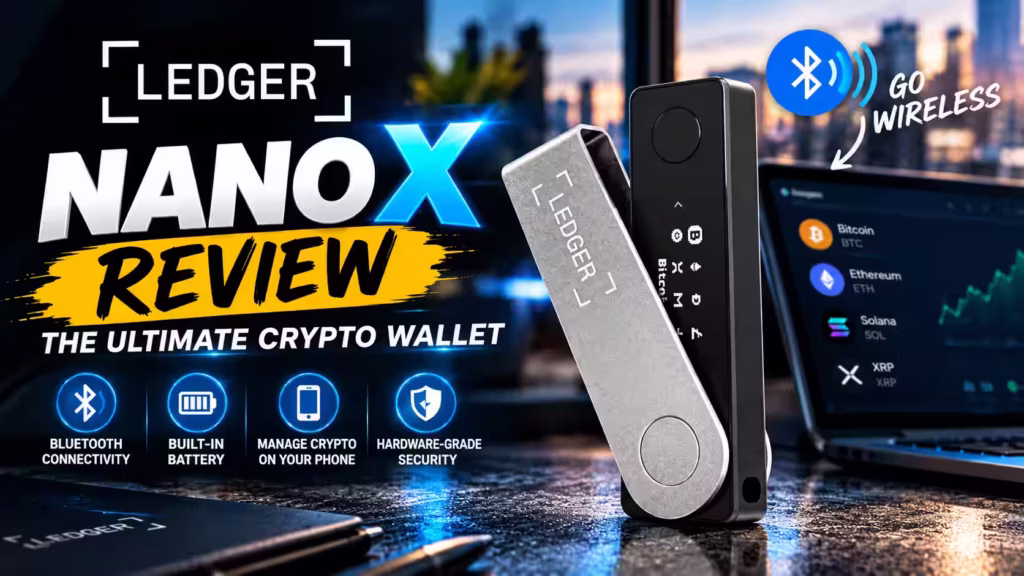 Ledger Nano X hardware wallet with Bluetooth support for mobile crypto management